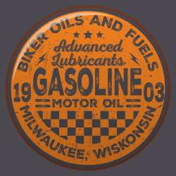 Biker T-Shirt „Gasoline“ dunkelgrau